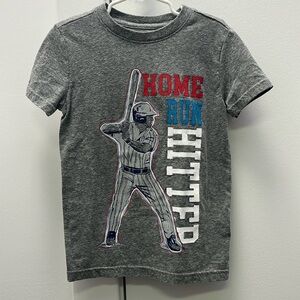 Cat & Jack Boys Home Run Hitter Gray T-Shirt - size xs (4/5)